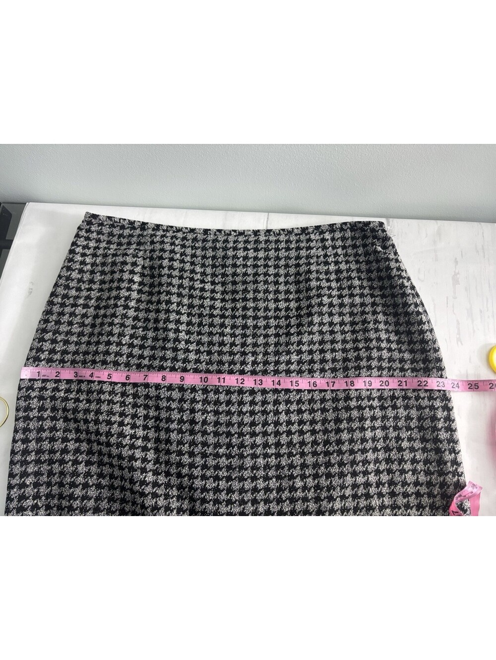 Preston & York Houndstooth 2-Piece Skirt Suit Sz 16 Open Front Blazer - Picture 6 of 9